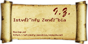 Istvánfy Zenóbia névjegykártya